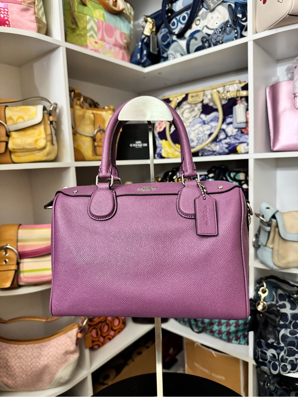 Coach Purple Mini Bennet Satchel